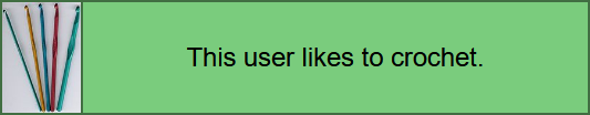 This user likes to crochet.